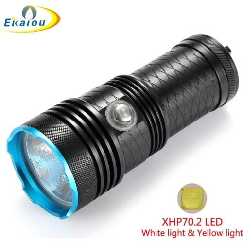 XHP70.2 Diving Flash Light Underwater 100M Dive Torch IP68 Waterproof 4x18650 Deep Sea Operation Patrol Fishing Lamp