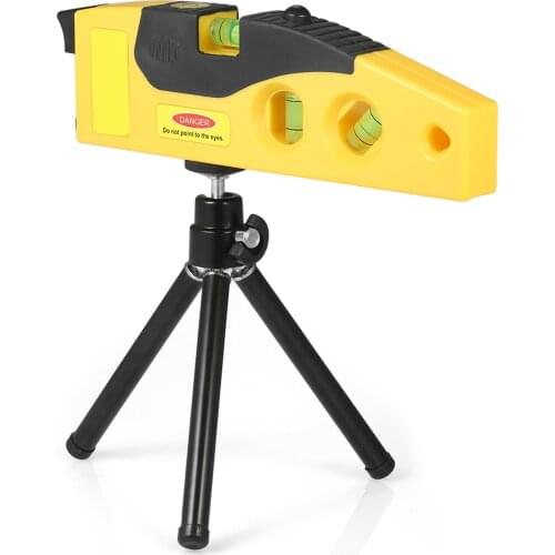 Red Line Level Tool Cross Line Level Tape Measure Ruler with Mini Tripod Batteries for Picture Hanging Cabinets Tile Walls