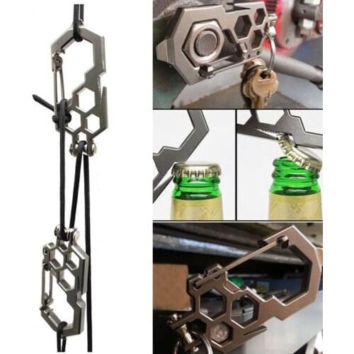 Parabiner carabiner multipurpose camp hang mountain Stainless Steel climb paracord buckle survive hike outdoor multi tool