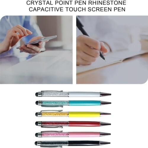 Beautiful Crystal Ballpoint Pen Creative Touch Stylus Pen For Note Taking Office School Supplies Childrens Gifts