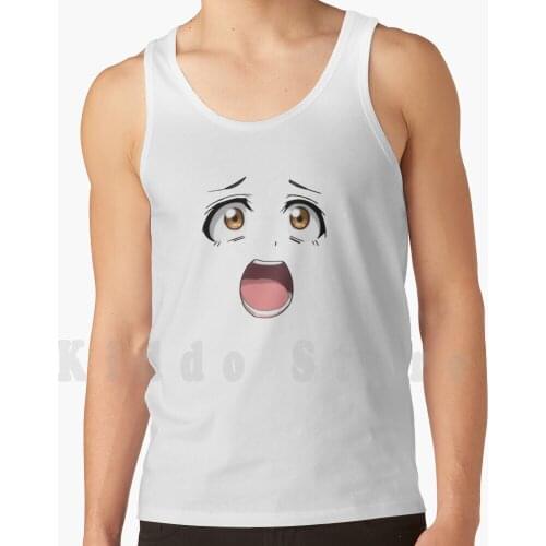 Tank tops vest 100% Cotton Hentai Anime Manga Japan Lewd Waifu Sexy Boobs Cute Kawaii Meme Funny Girls Doujin