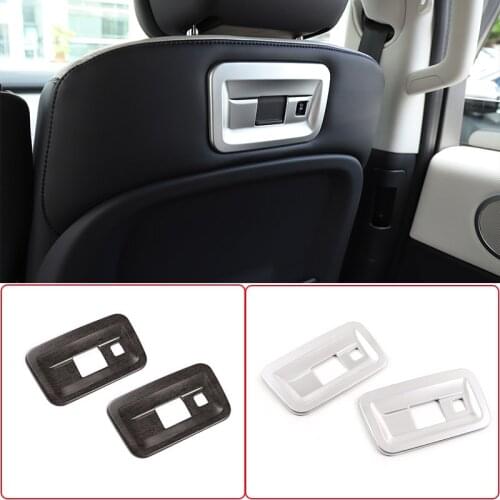 For Land Rover Discovery 5 2021 ABS Oak wood grain Car Seat Backrest USB Panel Decoration Sticker Car Interior Accessories
