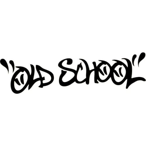 Dawasaru Written Words Car Stickers old school Waterproof Decals Laptop Suitcase Auto Motorcycle Truck Accessories PVC,15cm*4cm