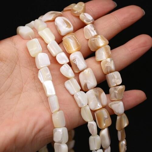 Natural Freshwater Irregular Rectangular Shell Beads for Jewelry Making Necklace Bracelet Earrings Accessories Gift