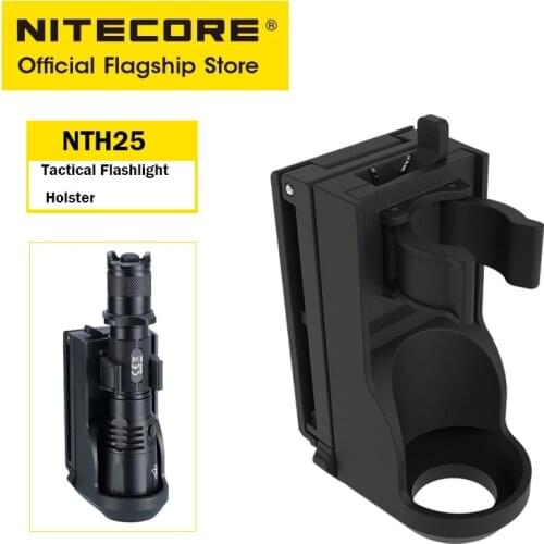 NITECORE 360° NTH25 Tactical Flashlight Holster Torch Light Mount Spotlight Holder for P26 P20 R25 MH25GTS Law Enforcement