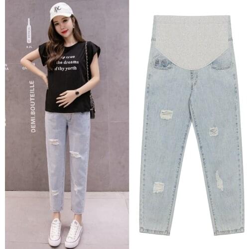 2021 NEW Casual Baggy Pants Loose Maternity Pants Maternity Clothes Maternity jeans Cropped trousers Loose and Comfortable
