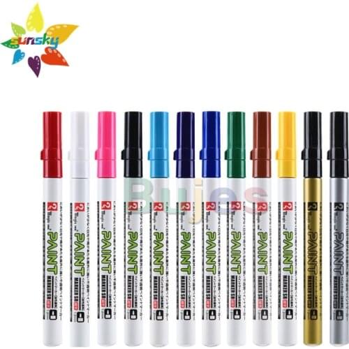 Original Nakabayashi Oil Paint mark pen 1.2/2.5MM Gold signature pen Waterproof No fading Hand painted high gloss Painting brush