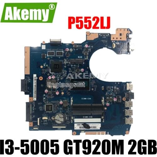 P552LA Mainboard For Asus P552 P552L P552LA P552LJ P2520LA P2520LJ Laptop Motherboard 100% Test With I3-5005 GT920M 2G