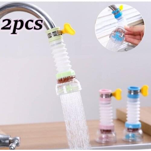 2pcs 360 Degree Diffuser Swivel Kitchen Accessories Clean Fruit Vegetable Maifan Stone Filter Splash-proof Shower Kitchen Gadget
