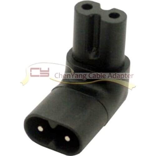 Figure 8 IEC 320 C7 to C8 90 Degree Up Down Angled Right Angle AC Power Adapter Extension