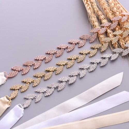 S198 Hot Sale Diamond Bridal Wedding Dress Accessories Bride Belts Bridesmaid Dress Evening Dresses Belt Women Prom Sash