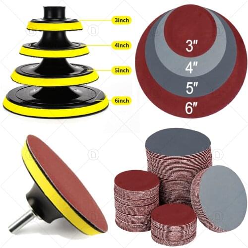 3/4/5/6 Inch Sanding Discs Pad Abrasive Polish Wheel Wood Sanding Paper Set Car Headlight Repair Polishing Restoration Sandpaper