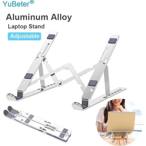 YuBeter Foldable Laptop Stand Aluminium Alloy Adjustable Notebook Holder PC Tablet Base Rack Cooling Bracket For MacBook Air Pro