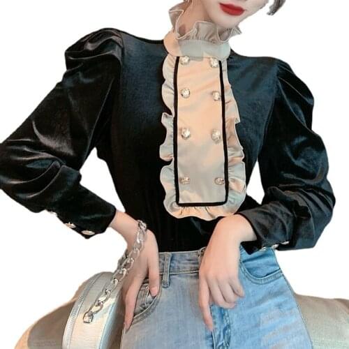 SLLINK Black Blouses