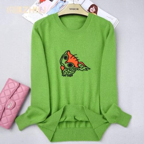 Pure cashmere sweater female basic pullover o-neck shirt short design slim knitted sweater women sweater autumn and winter