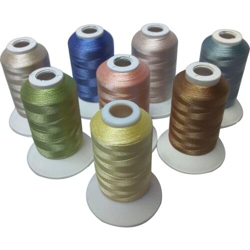 8 Colors Trilobal Polyester Embroidery Machine Thread for Brother Babylock Janome Singer Pfaff Husqvarna Bernina Machines