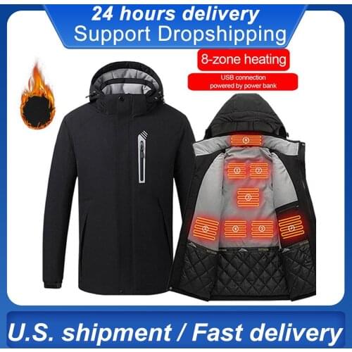 Smart Heated Jacket Outdoor Warm washable Men Heating Jacket Vest Winter Cloth Camping Hiking Warm Hunting Sport Jacket M-5XL