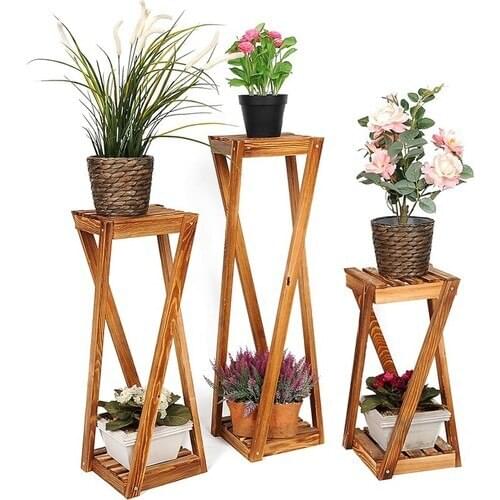 Webotto Wood pcs set Suit Jardiniere Flower bed 3 Size Balcony Jardiniere Lounge flower bed