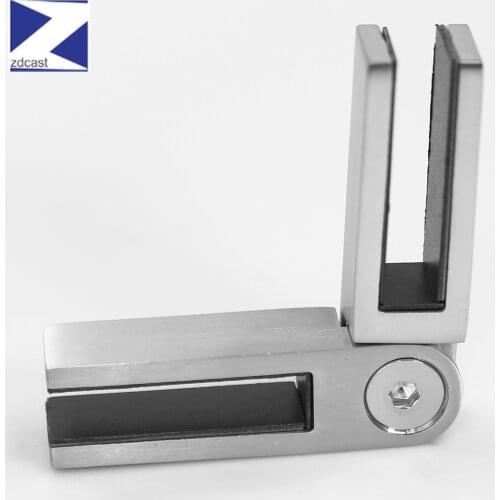 ZD SS Swimming Pool Fence Customized 180 Degree Glass To Glass Rotary Clamp