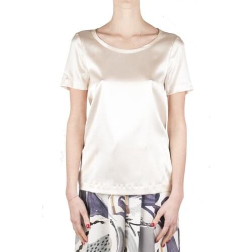 Jucca T-shirt women JC J3312105/L t-shirt shiny satin vanilla