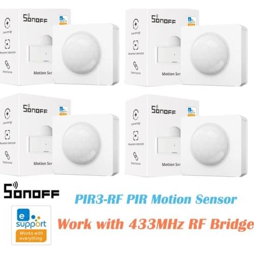 1-50pcs SONOFF PIR3-RF PIR Motion Sensor Smart Scenes Alert / Normal Mode Notification eWelink APP Work with 433MHz RF Bridge