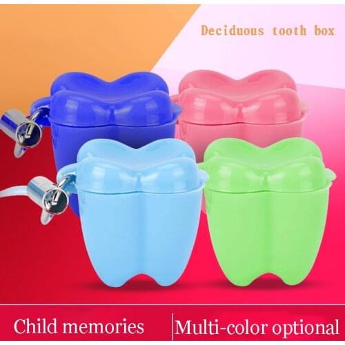 10pcs Multicolor Milk Tooth Box baby tooth box Childrens Dental case the tooth fairy gift