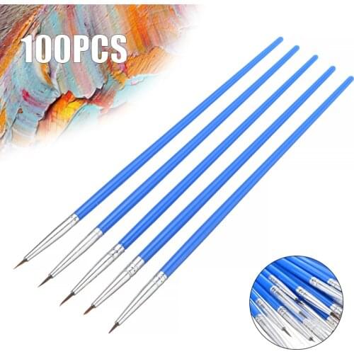 100pcs Detail Paint Brush Micro Extra Fine Detail Painting Brushes Art Craft Paint Brushes Set for Traditional Chinese Painting