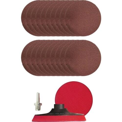 22 Pcs 115mm High Quality Sanding Disc Set Loop Sanding Set for Polishing Cleaning Velcro Sanding Set 40-120 Grit Velcro Sander