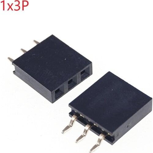 500 Pcs 0.100" 2.54 MM 1x3 Pin 3 Pole Socket Female PCB Header Single Row Right Angle SMT SMD Surface Mount PCB Re-Flow Solder