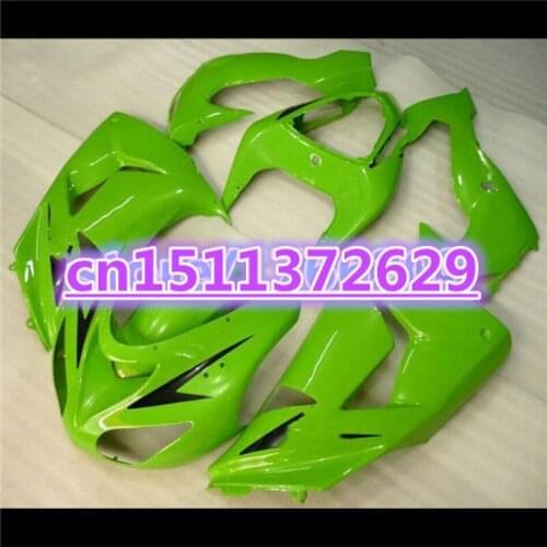 ABS 100% new Fairings For KAWASAKI 06-07 NINJA ZX10R 06 07 ZX-10R all green ZX 10R 10 R 2006 2007 Body Fairing Kit