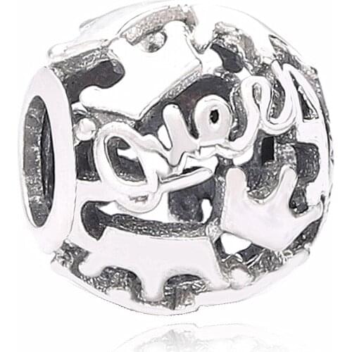 Ajax Real 925 Sterling Silver Hollow Charms Beads Fit Bracelet & Bangle Fashion Jewelry Women Gift Wholesale