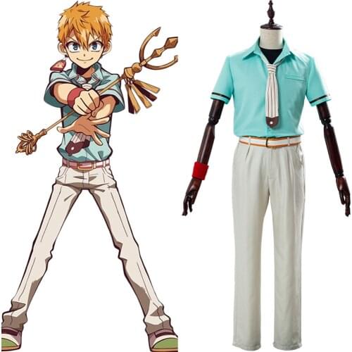 Anime Toilet Bound Hanako Kun Cosplay Minamoto Kou Cosplay Costume Full Suit Uniform Halloween Costumes