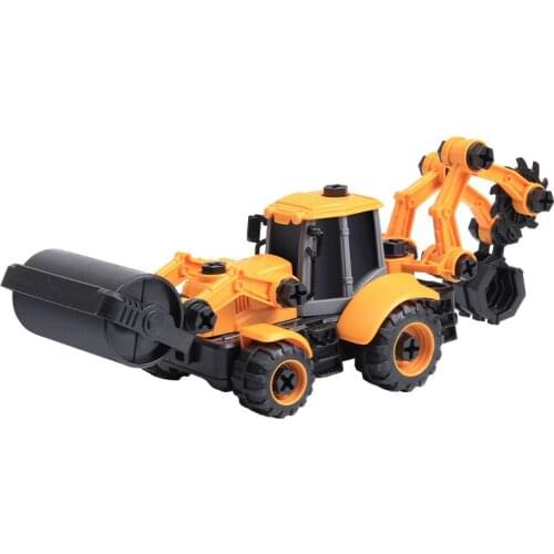 Children puzzle assembly engineering car excavator removable set screw screwdriver boy disassembly assembly toy car