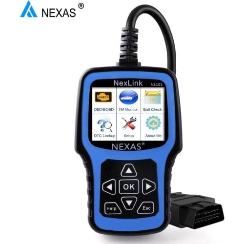 NEXAS Nexlink NL101 Auto OBD2 EOBD CAN Scanner + Car Battery Monitor OBDII Diagnostic Scan Tool PK AL519 OBD 2 Scaner