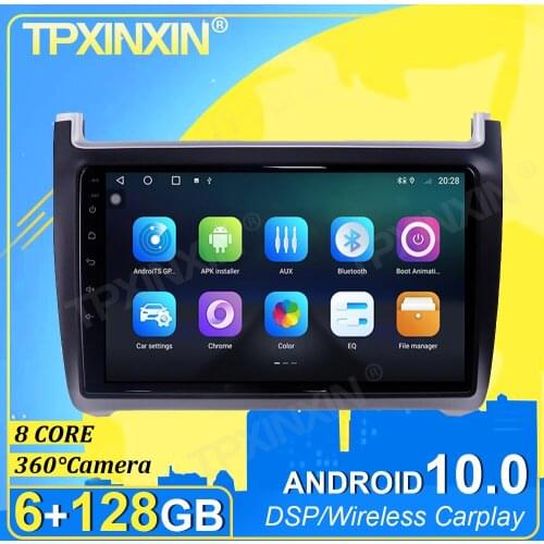 IPS Android 10 6+128G Carplay 360 Camera For Volkswagen polo 2008-2015 Radio Multimedia Player Tape Recorder Video GPS Head Unit