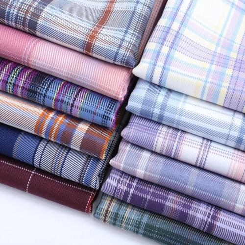 Plaid Fabric By The Meter JK Uniform Grid Clothing Pleated Skirt Dress Fabrics Brocade for Sewing Polyester Per Geometric Diy