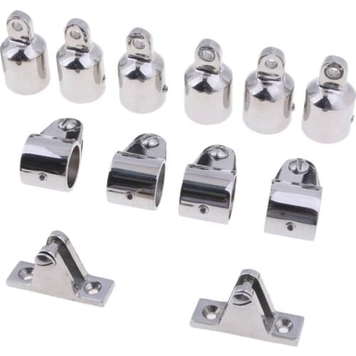 Boat Accessories Marine 316 Stainless Steel 3-Bow Bimini Top Boat Stainless Steel Fittings Marine Hardware Set Yacht Accessories