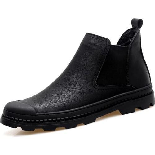 Fashion Soft Man Casual Indoor Outdoor Traveling Leather Men Ankle Boots