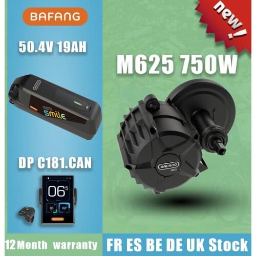 BAFANG Motor M625 50.4V 750W Mid Drive Motor Electric Bike Ebike Conversion Kit With 19AH Lithium Battery 21700 SUMSUNG Cells