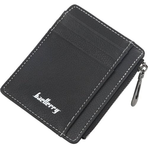 Men Genuine Leather Wallet Card Bag Credit Card ID Card Holder Business Mens Wallet Slim Male Purse Card Case Short Money Bag