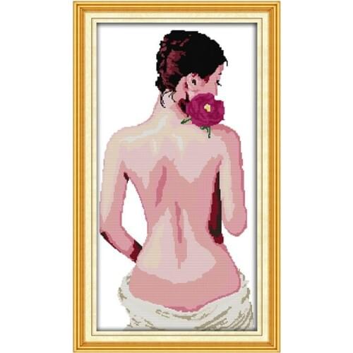 Sexy nude beauty back embroidery cross stitch kit DMC needlework embroidery kit 14CT 11CT canvas embroidery decorative painting