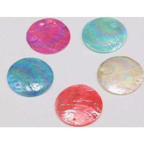 2021 New Product Natural Shell Disc-shaped Perforated Beads Suitable for DIY Making Necklaces and Bracelets, Exquisite Jewelry