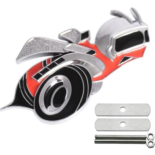 Orange 3D New Super Bee Front Grill Emblem Facing Right Metal Badge Car Trim Decor