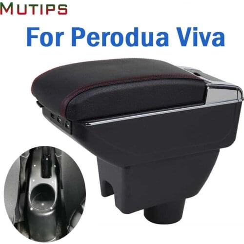 Mutips for Perodua Viva armrest box leather arm rest car-styling center centre console accessories decoration automobile 2020