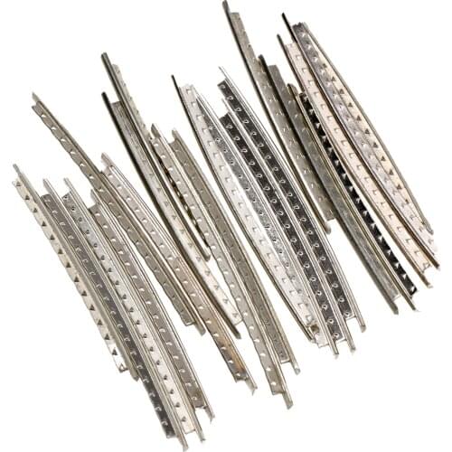 21Pcs Precut Copper Bass Guitars Fret Wire Fretwire Set 2.7mm Silver Tone