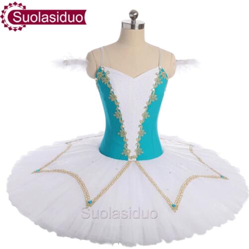 Ocean Blue Adult Professional Ballet Tutu Stage Costumes Women Performance Dancewear Girls Ballet Skirt Children Ballet Dresses