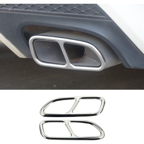 Car Styling Automobiles Tail Throat Trim Frame For Mercedes Benz CLA C117 2013-2016 Exhaust Pipe Covers Modified Accessories