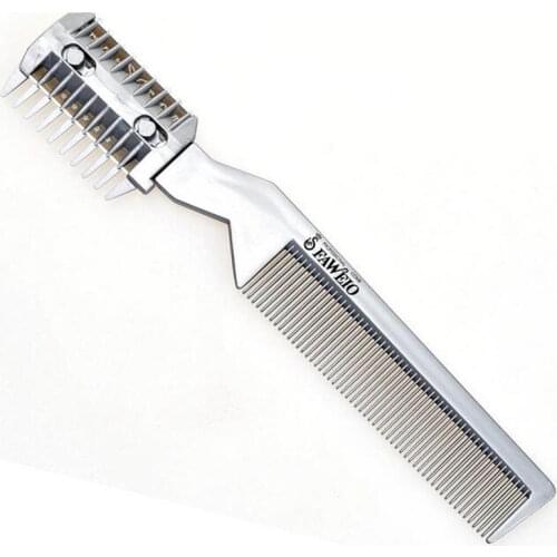1 Pc Professional Hair Brush Comb Razor Hair Razor Cutting Thinning Comb Trimmer Comb with Blade Combs Hair Styling Tool
