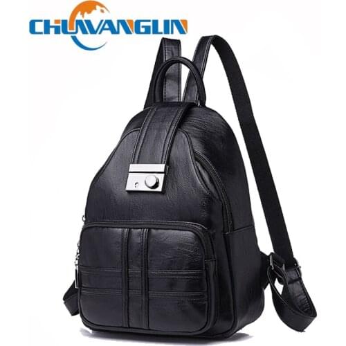 Chuwanglin Women Backpack Female Soft Leather Casual Shoulder Bag High Quality School Bags For Girls Back Pack Mochilas 6301030