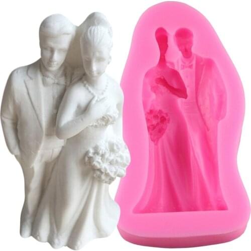 Sugar Craft Bride And Groom Wedding Silicone Mold Fondant Mold Cake Decorating Tools Chocolate Gumpaste Mold